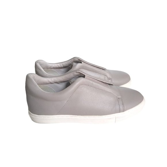 Slip On Platform Sneaker Loafer HALOGEN Gray Leather CARMEN Shoes Size 6.5 - Picture 3 of 6